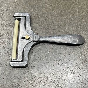 Vintage Cheese Slicer Adjustable Metal Wire & Roller Taiwan